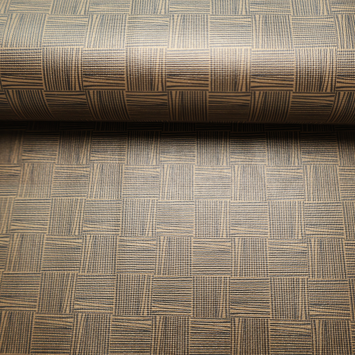 Vinyl Faux Leather Upholstery Fabric – Modern Block, 7 Colors - By the Yard