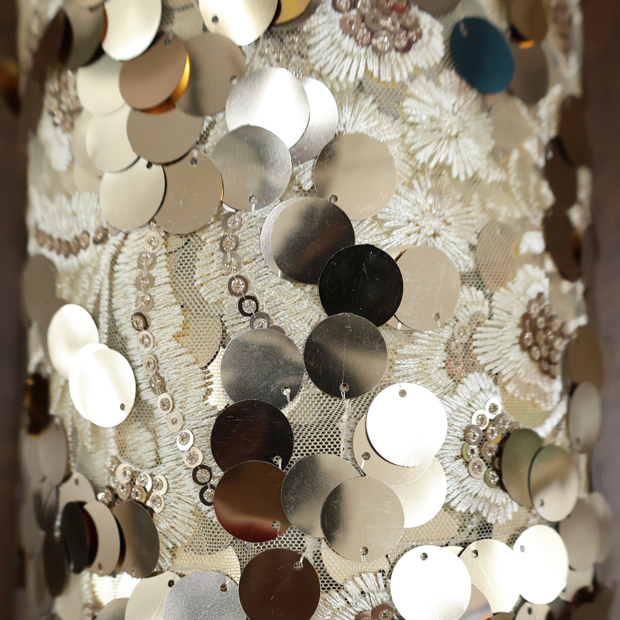 Oversized Sequin Mesh Fabric – Nearly 3/4" (1.9 cm) Sequins(#SPI01) By the Yard