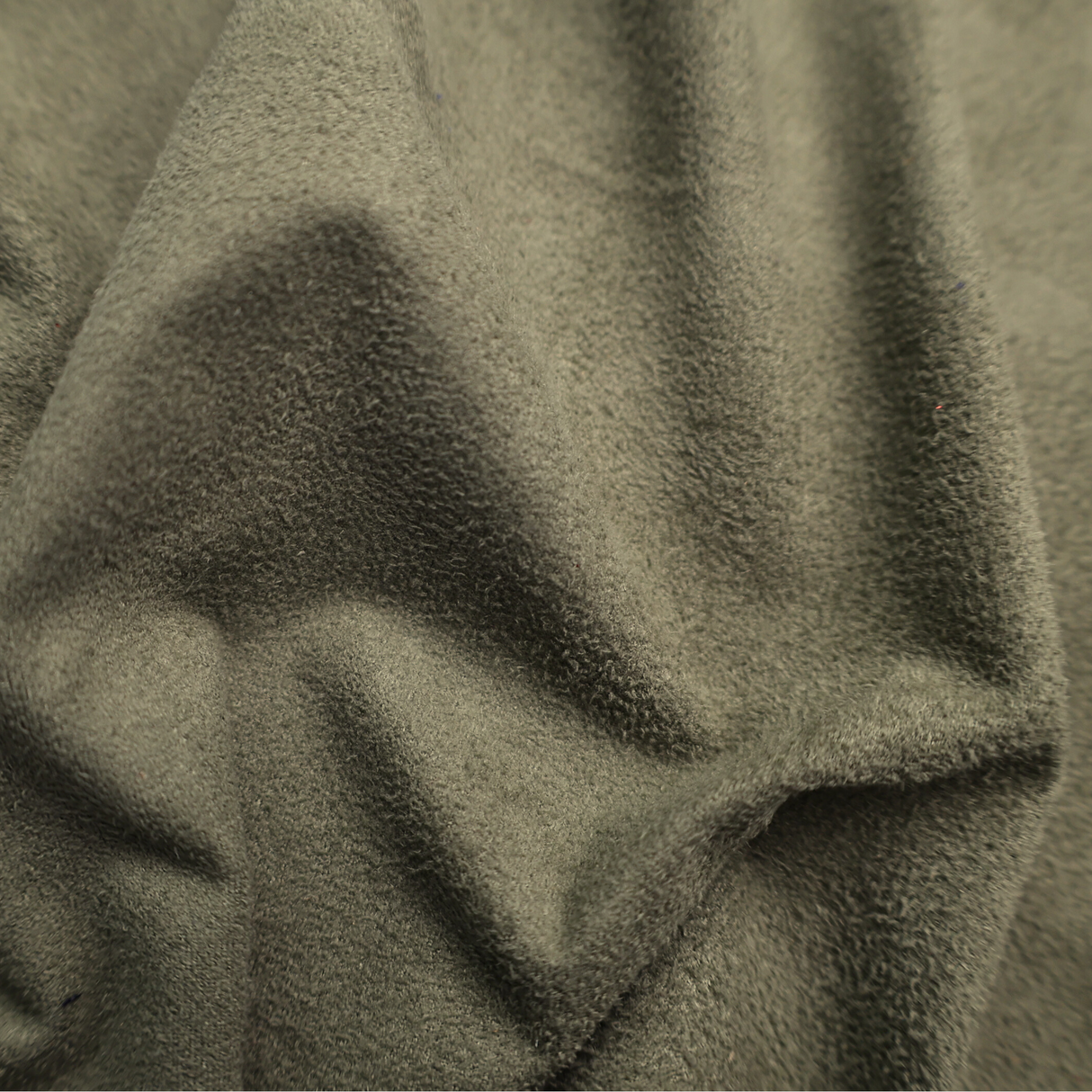 Lightweight Suede Fabric – Soft Touch, Olive Green, By the Yard