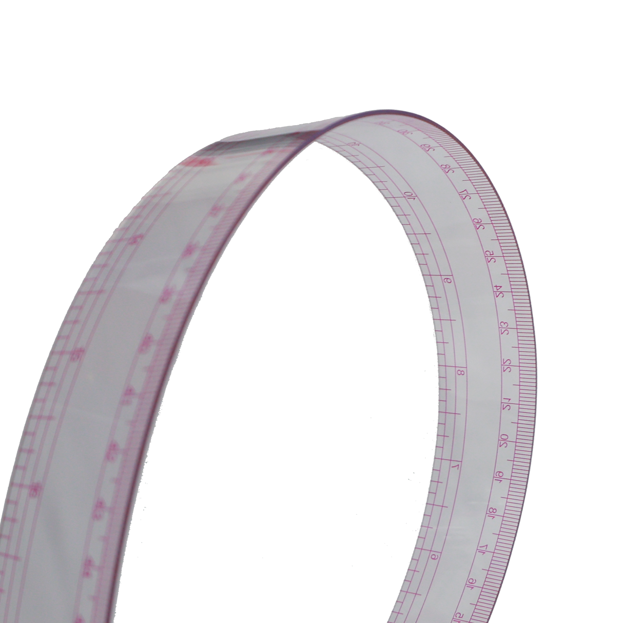 Plastic Rulers: 14 Curved Rulers, 1 Tringle Scale Ruler, 1 Pattern Ruler