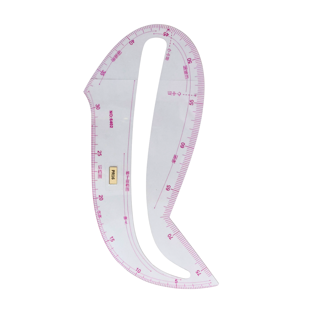 Plastic Rulers: 14 Curved Rulers, 1 Tringle Scale Ruler, 1 Pattern Ruler