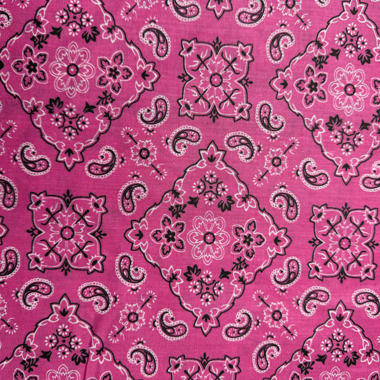 Cotton-Blend Fabric, Paisley-Bandana Motif Pattern(7 Colors) - By the Yard