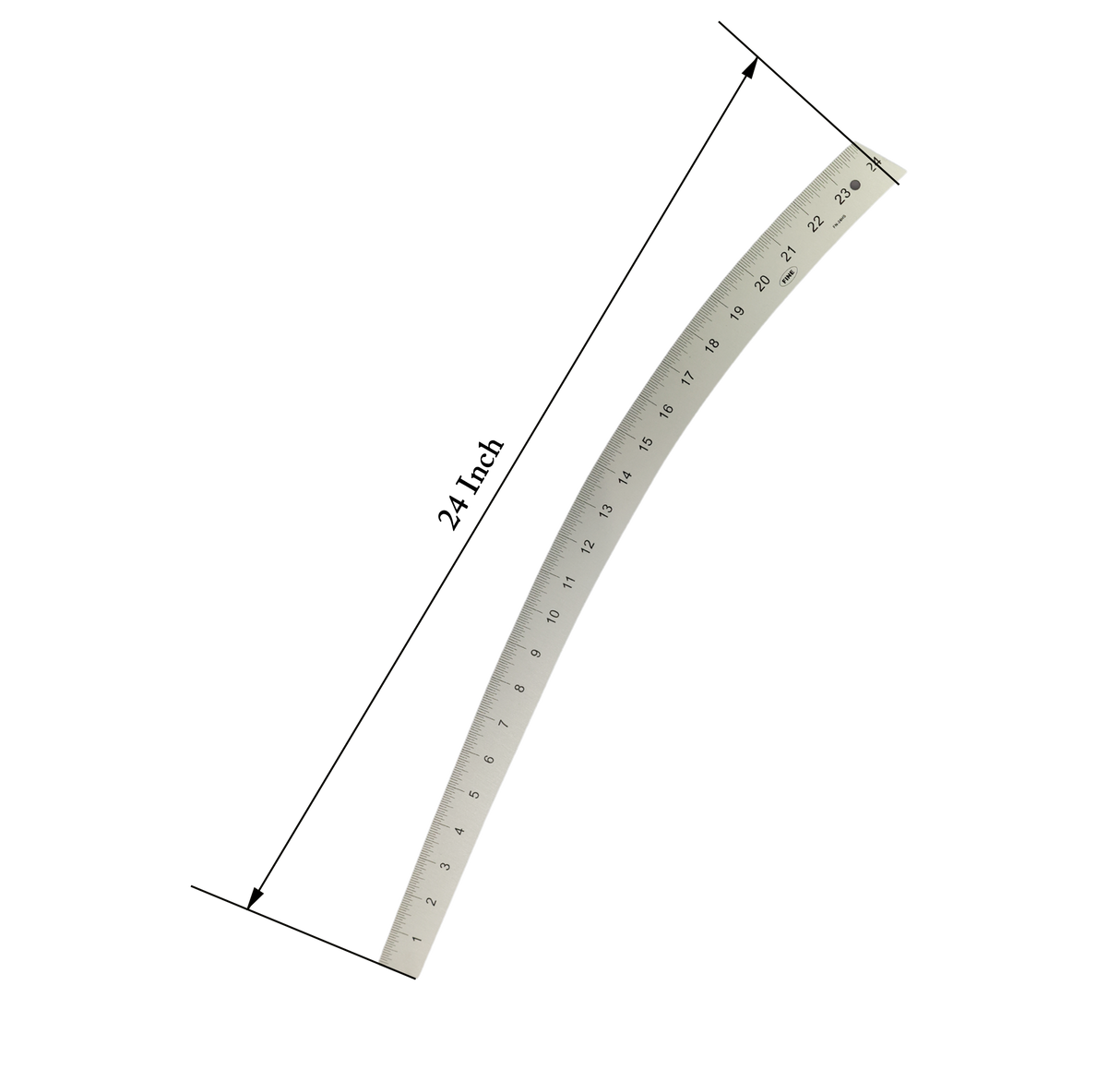 Metal Ruler Set: Included Rulers(3 Curved Rulers, 1 Rectangle Ruler) #MRS01