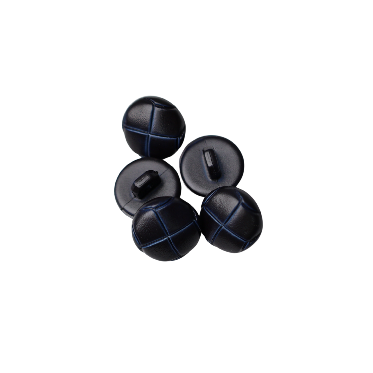 6PCS Leather Look Braided Shank Button