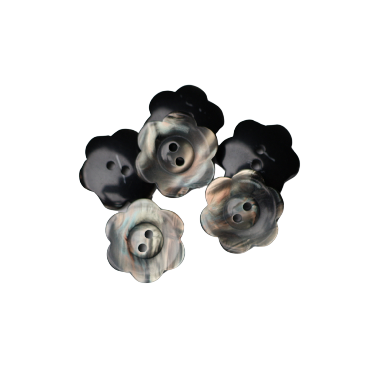 5PCS Flower Shape Buttons – 0.6" Double-Sided (2-Hole)