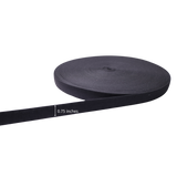 Vinyl Elastic Band: Black,  50 Yards, 5 Sizes(0.75"/1.0"/1.5"/2.0"/3.0")