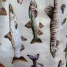 Cotton-Poly Blend Fabric, Cartoon Fish Print(2 Colors) - By the Yard