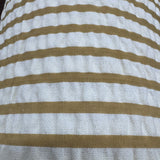 Yarn Dyed Seersucker Stripe Fabric, Beige & Ivory Textured - by the Yard