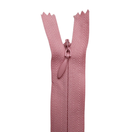 All Purpose, Plastic Invisible Zippers -18", Pink & Red Shade