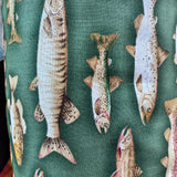 Cotton-Poly Blend Fabric, Cartoon Fish Print(2 Colors) - By the Yard