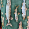 Cotton-Poly Blend Fabric, Cartoon Fish Print(2 Colors) - By the Yard