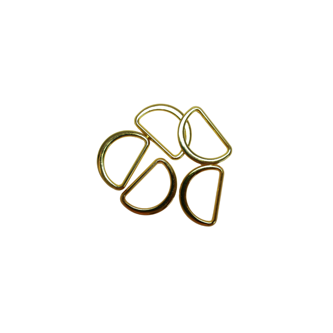 D Ring for Belts Hardware Bags: 5 Sizes(0.6" 0.75" 1" 1.15" 1.5"), Multi-Purpose Metal D Ring, Semi-Circular, Hand DIY