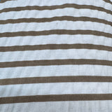 Yarn Dyed Seersucker Stripe Fabric, Beige & Ivory Textured - by the Yard