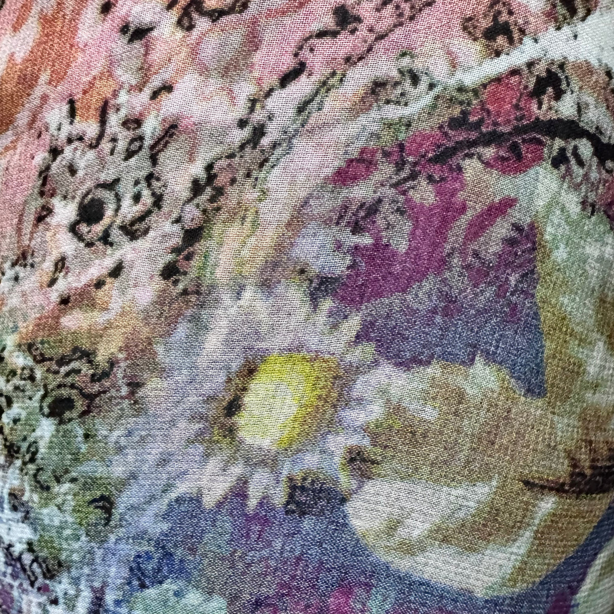 Chiffon Fabric, Abstract Artistic Print(6 Styles) - By the Yard