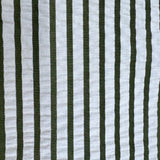 Yarn Dyed Seersucker Stripe Fabric, Beige & Ivory Textured - by the Yard