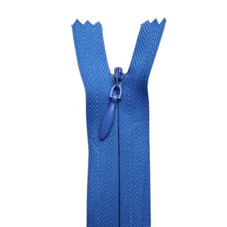 All Purpose, Plastic Invisible Zippers -18", Blue Shade