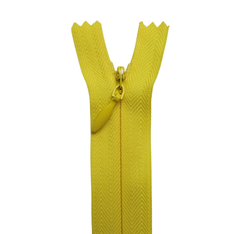 All Purpose, Plastic Invisible Zippers -18", Yellow & Orange Shade