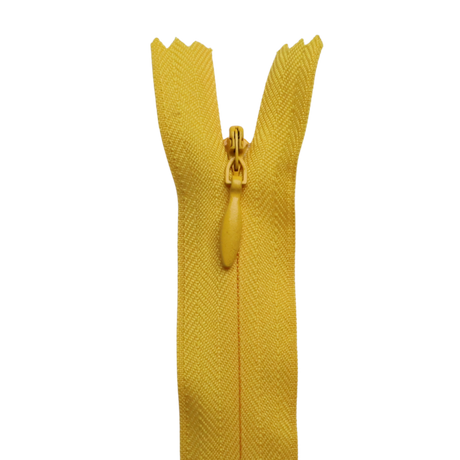 All Purpose, Plastic Invisible Zippers -18", Yellow & Orange Shade