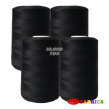 Sewing Threads: 10,000 Yards: All-Purpose: 100% Polyester: Tex24: 2 Colors(Black/White): Single/Pack