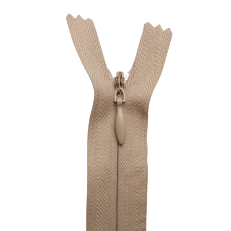 All Purpose, Plastic Invisible Zippers -18", Neutral Shade