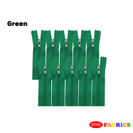 5 / 10 pcs Zippers – Assorted Colors, 18"/ 24", Closed-End, Durable Polyester & Plastic Teeth for Sewing, Crafts, DIY Projects