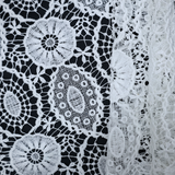 Embroidered Lace Fabric –White(#ELA01)/By Yard