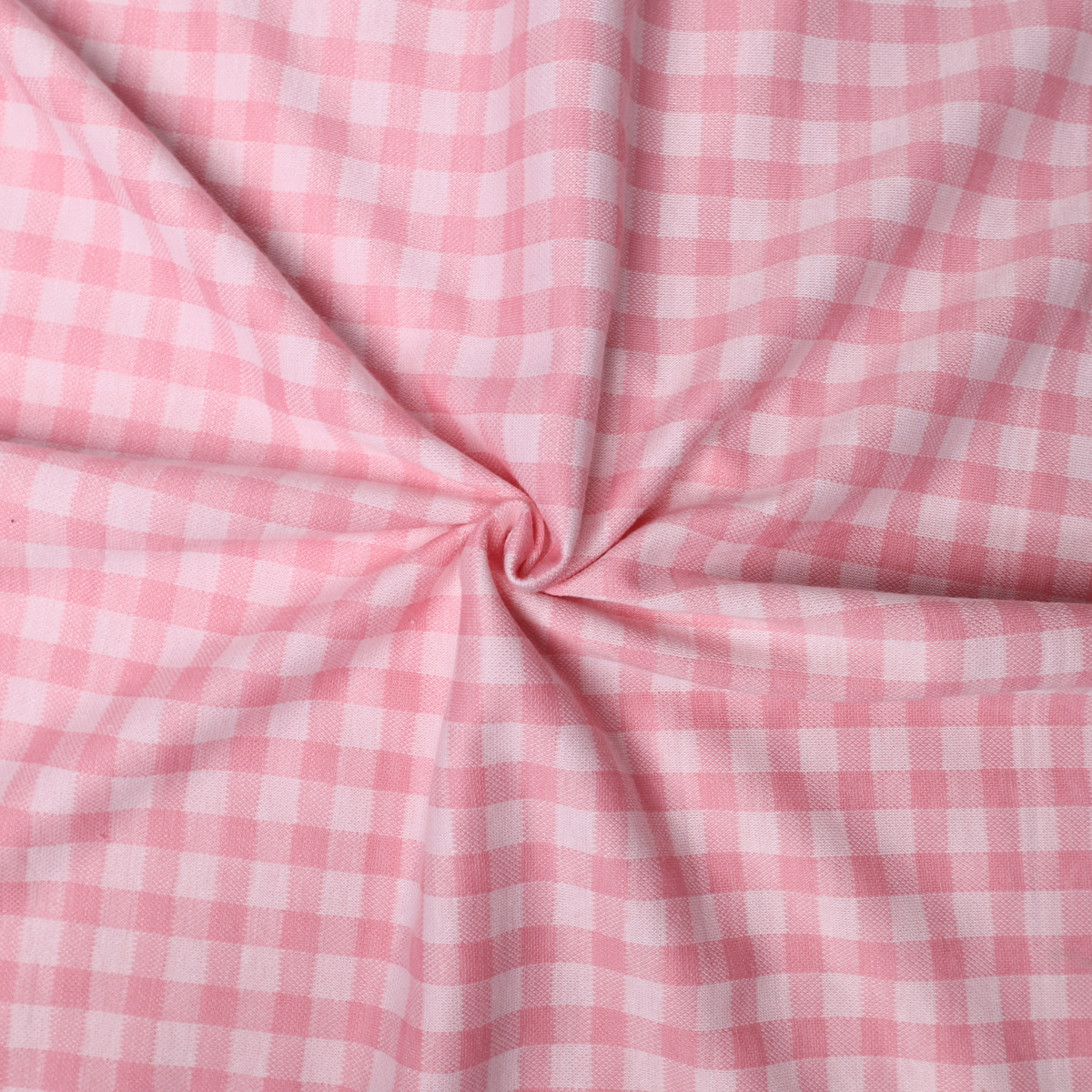 Stretch Gingham Double Knit Fabric/Pink- By the Yard