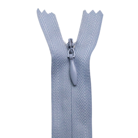 All Purpose, Plastic Invisible Zippers -18", Gray Shade