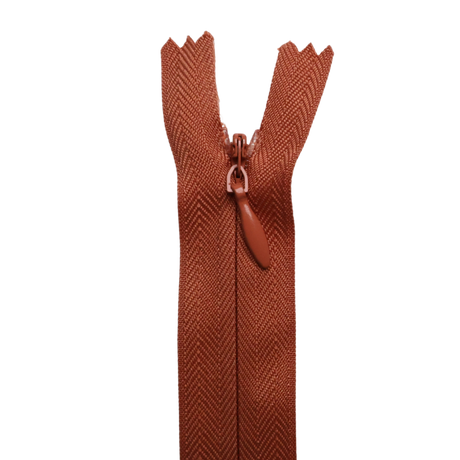 All Purpose, Plastic Invisible Zippers -18", Yellow & Orange Shade
