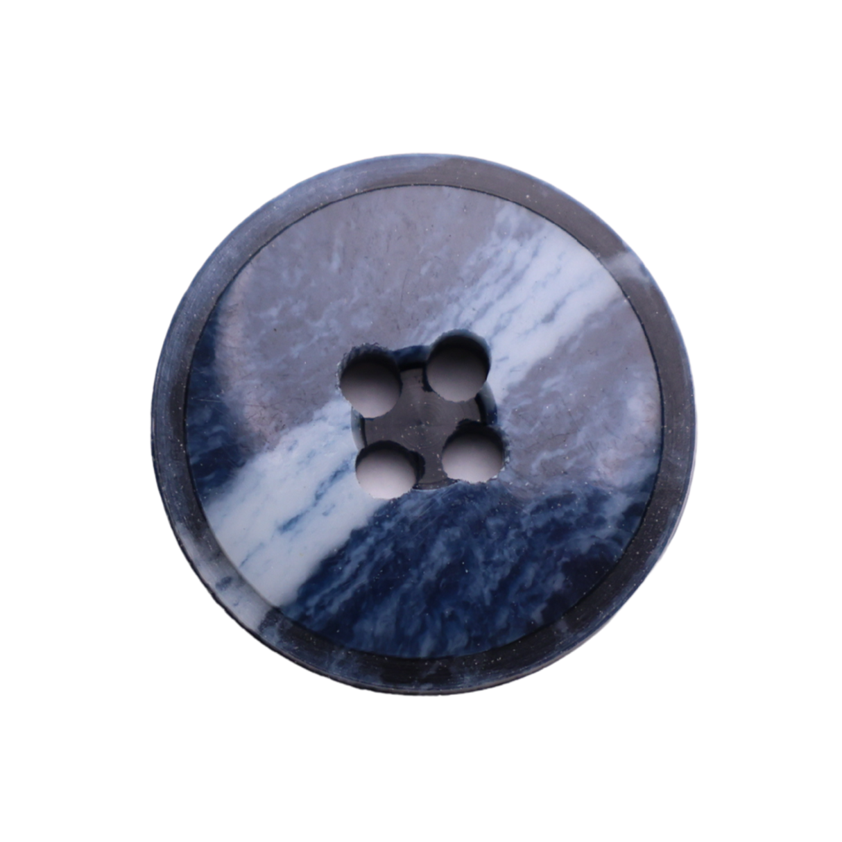 BISTRO Button: Blue(#1130),  4-Hole, 3 Sizes, by Dozen(12 pcs)/Gross(144 pcs)