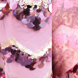Sequin Mesh Fabric with Layered Round Paillettes(4Colors) By the Yard