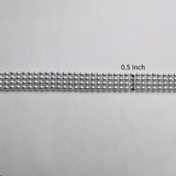 Silver Rhinestone Trim- 0.5 Inch/10YDS (#SIL18)