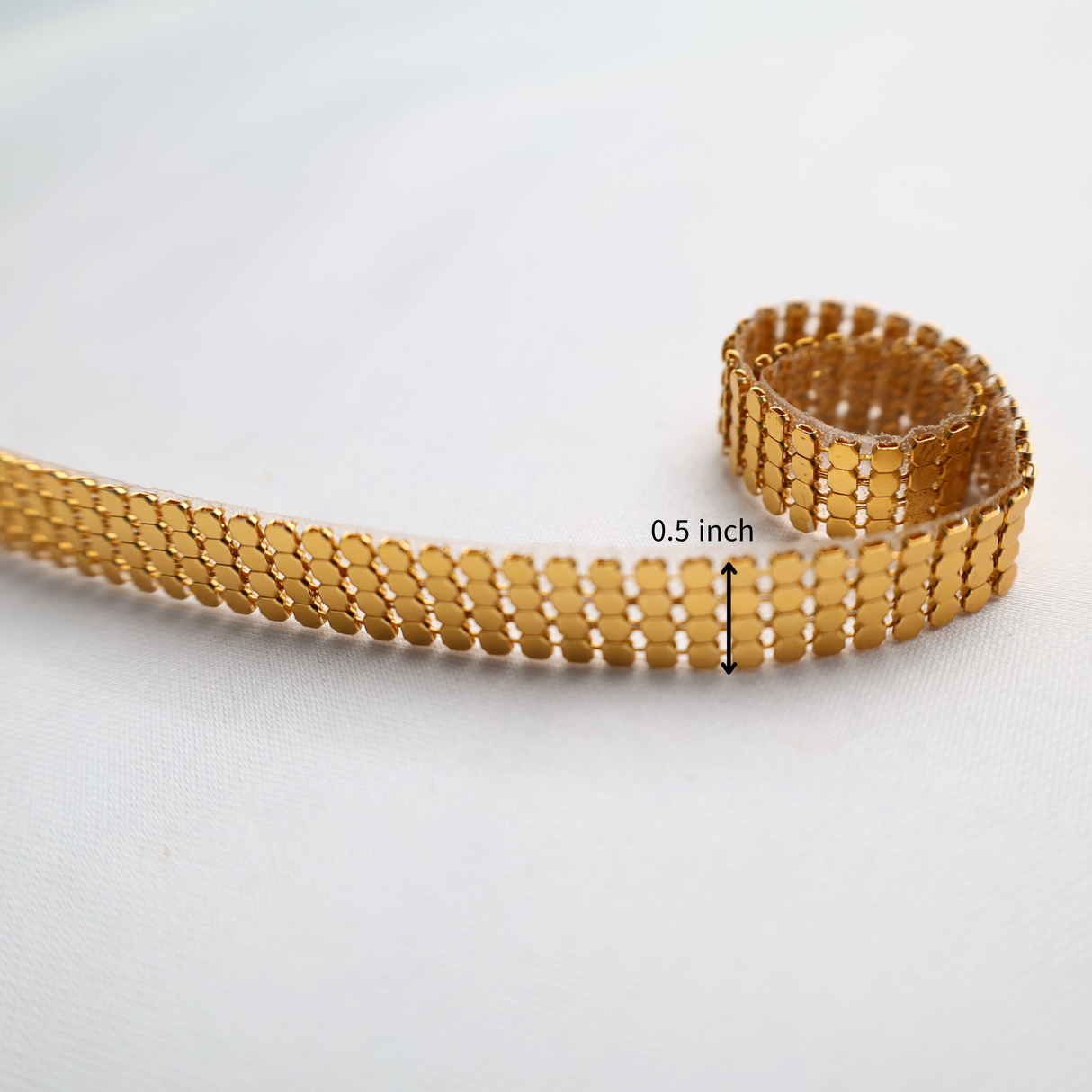 Gold Metal Mesh Trim - 0.5 Inch/10YDS (#GD14)