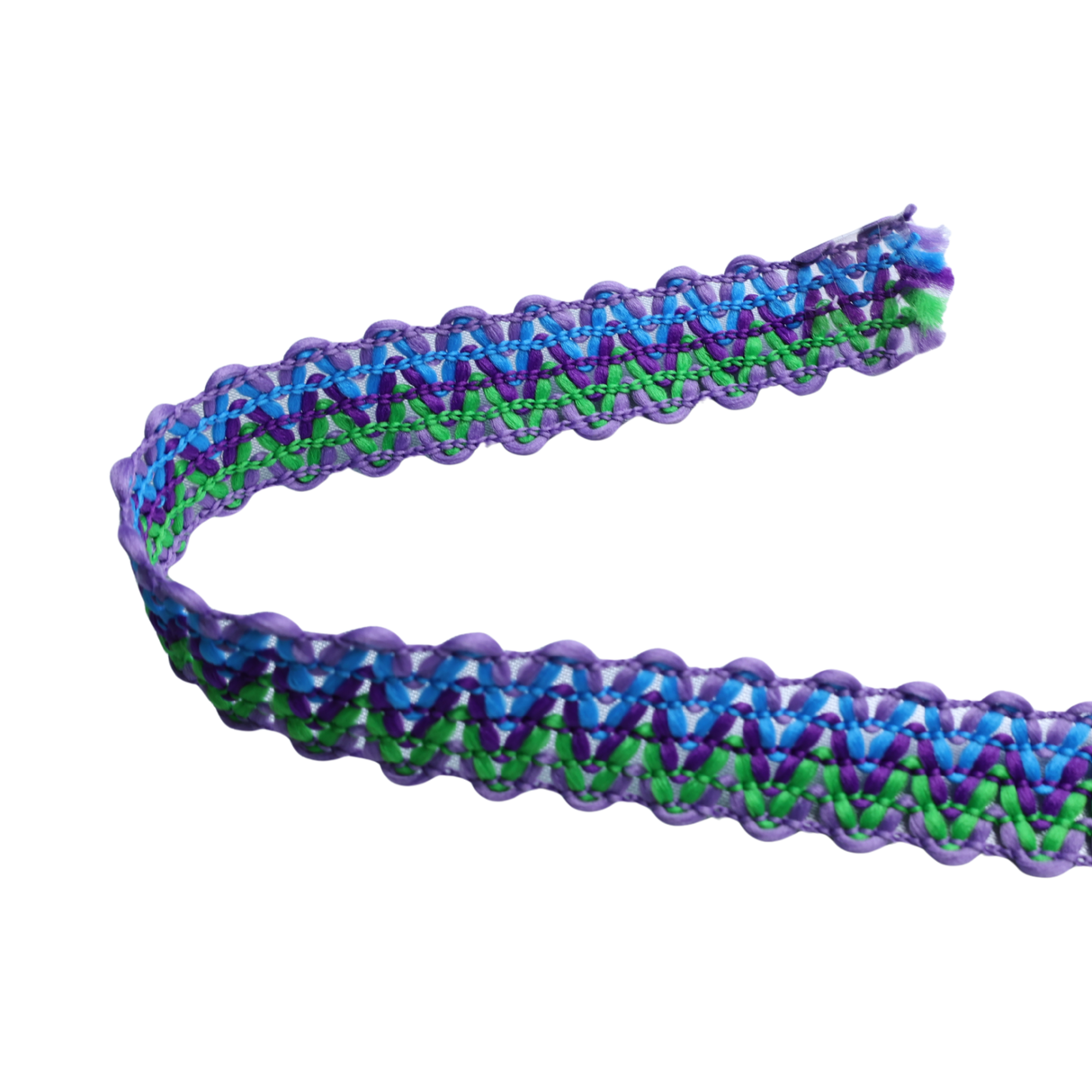 Multicolor Braided Polyester Trim – 3/4" Wide (12 Yards)