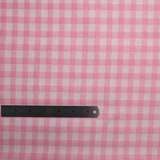 Stretch Gingham Double Knit Fabric/Pink- By the Yard