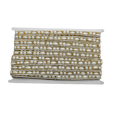 Pearl & Rhinestone Trim with Oval Accents- 0.5 Inch/10YDS (#CRY06)