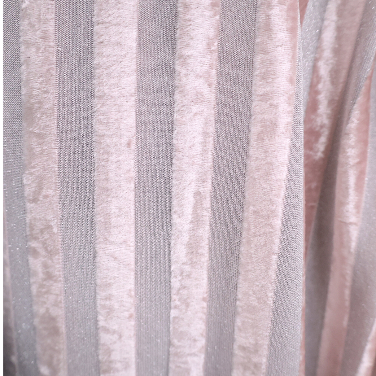 Striped Velvet Fabric – Pink, Sold by Yard - By the Yard