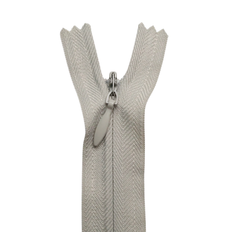 All Purpose, Plastic Invisible Zippers -18", Gray Shade