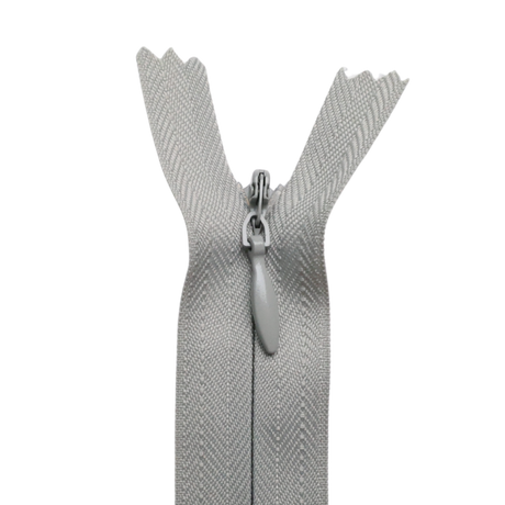 All Purpose, Plastic Invisible Zippers -18", Gray Shade