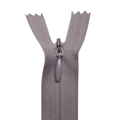 All Purpose, Plastic Invisible Zippers -18", Gray Shade