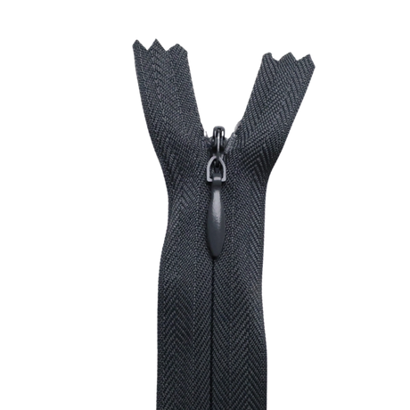 All Purpose, Plastic Invisible Zippers -18", Gray Shade