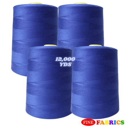 Sewing Threads: 12,000 Yards: All-Purpose: 100% Polyester: Tex24: 6 Colors: Single/Pack