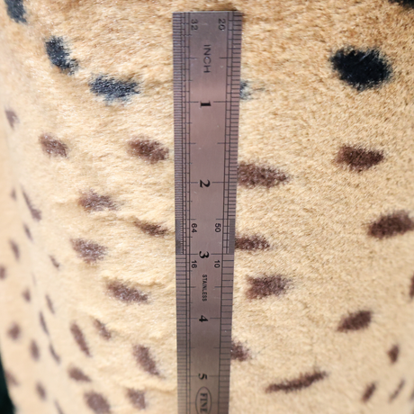 Beige Cheetah Spot Faux Fur Fabric – Soft Short Pile (#FF13) By the Yard