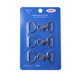 Swive Hook & D-Ring: Silver, High-End, Belts & Bag Making, 1/2"(12mm)