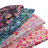 100% Cotton Flannel Fabric / Floral Printed - By the Yard