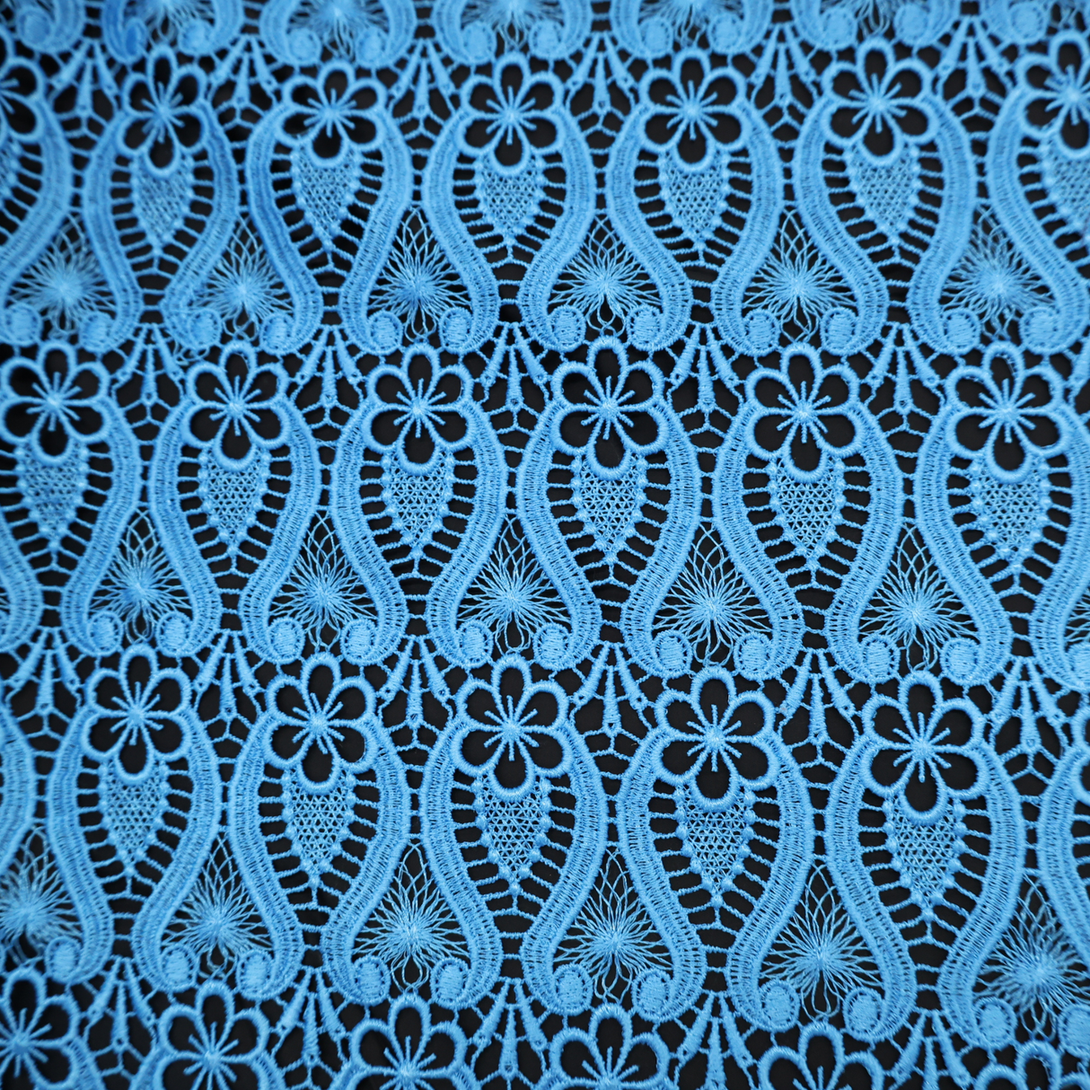 Embroidered Lace Fabric –Blue(#ELA07)/By Yard