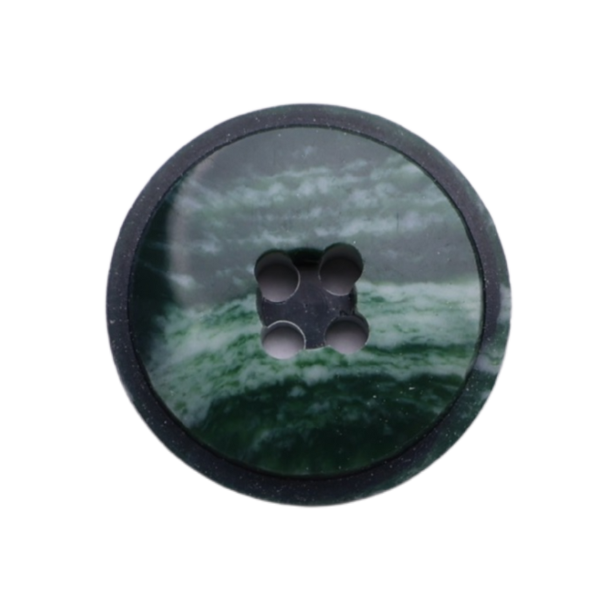 BISTRO Button: Green(#1226),  4-Hole, 3 Sizes, by Dozen(12 pcs)/Gross(144 pcs)