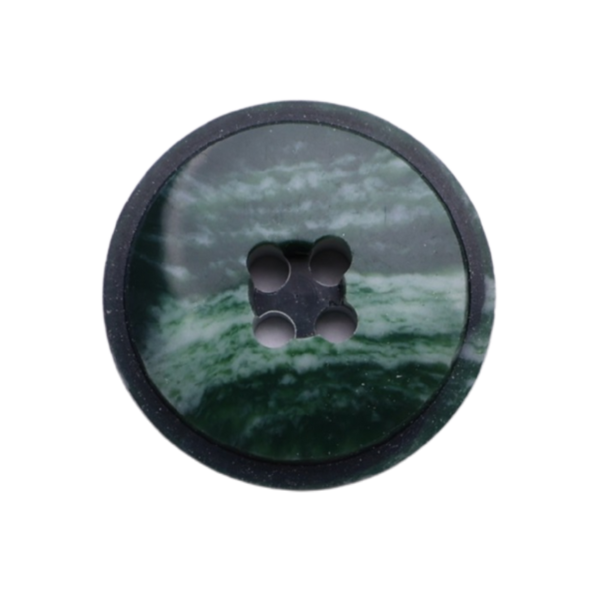 BISTRO Button: Green(#1226),  4-Hole, 3 Sizes, by Dozen(12 pcs)/Gross(144 pcs)