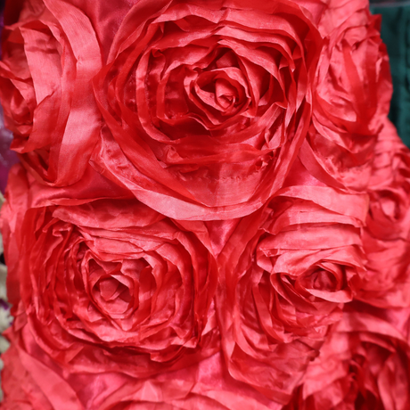3D Rose Flower Fabric(5 Colors) By Yard