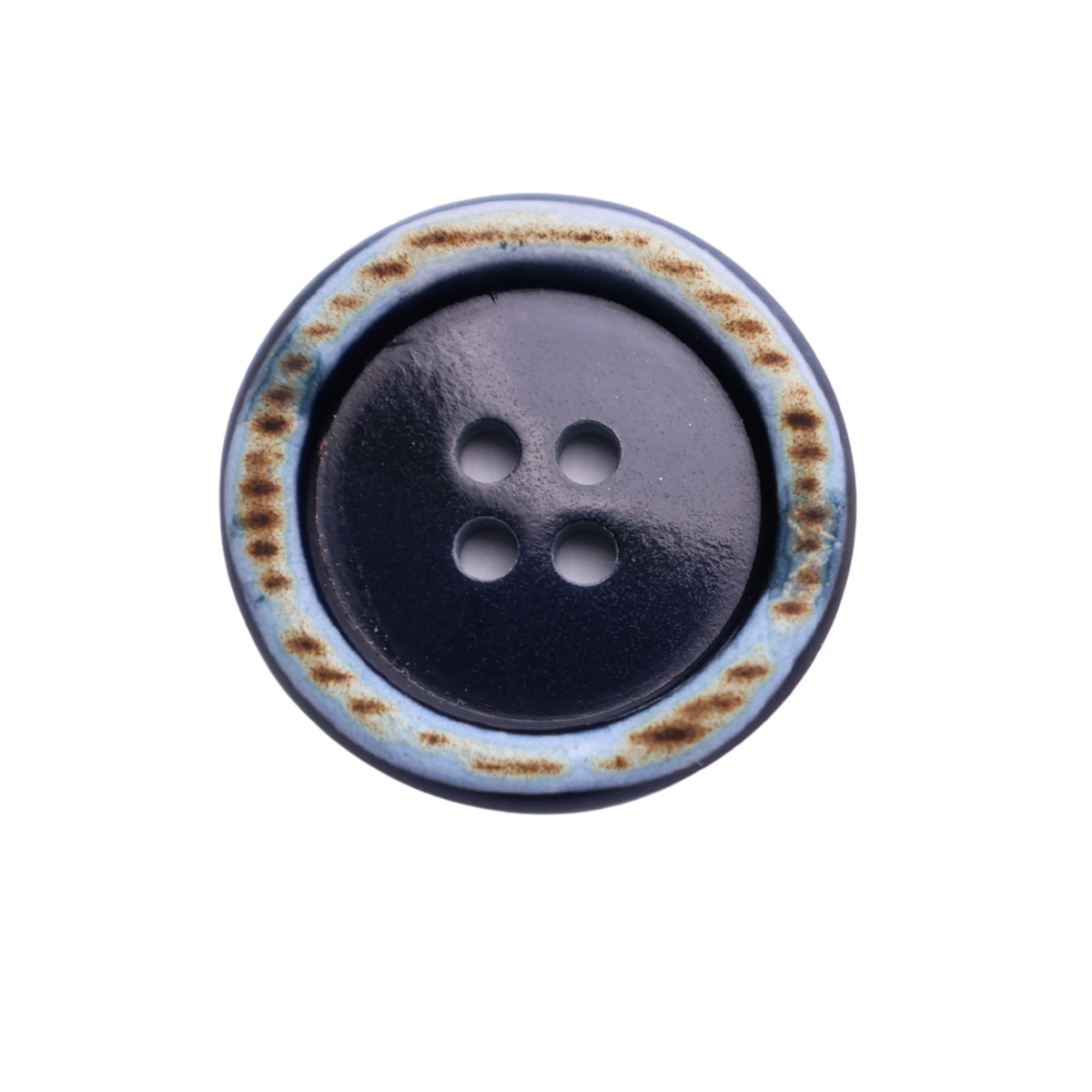 BURMA Button:  Blue(#861), 4-Hole, 4 Sizes, by Dozen(12 pcs)/Gross(144 pcs)